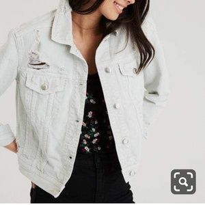 NWT American Eagle Distressed Denim Jacket